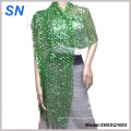 Lady Sequined Shawl, bufanda delgada larga, bufanda del Paillette